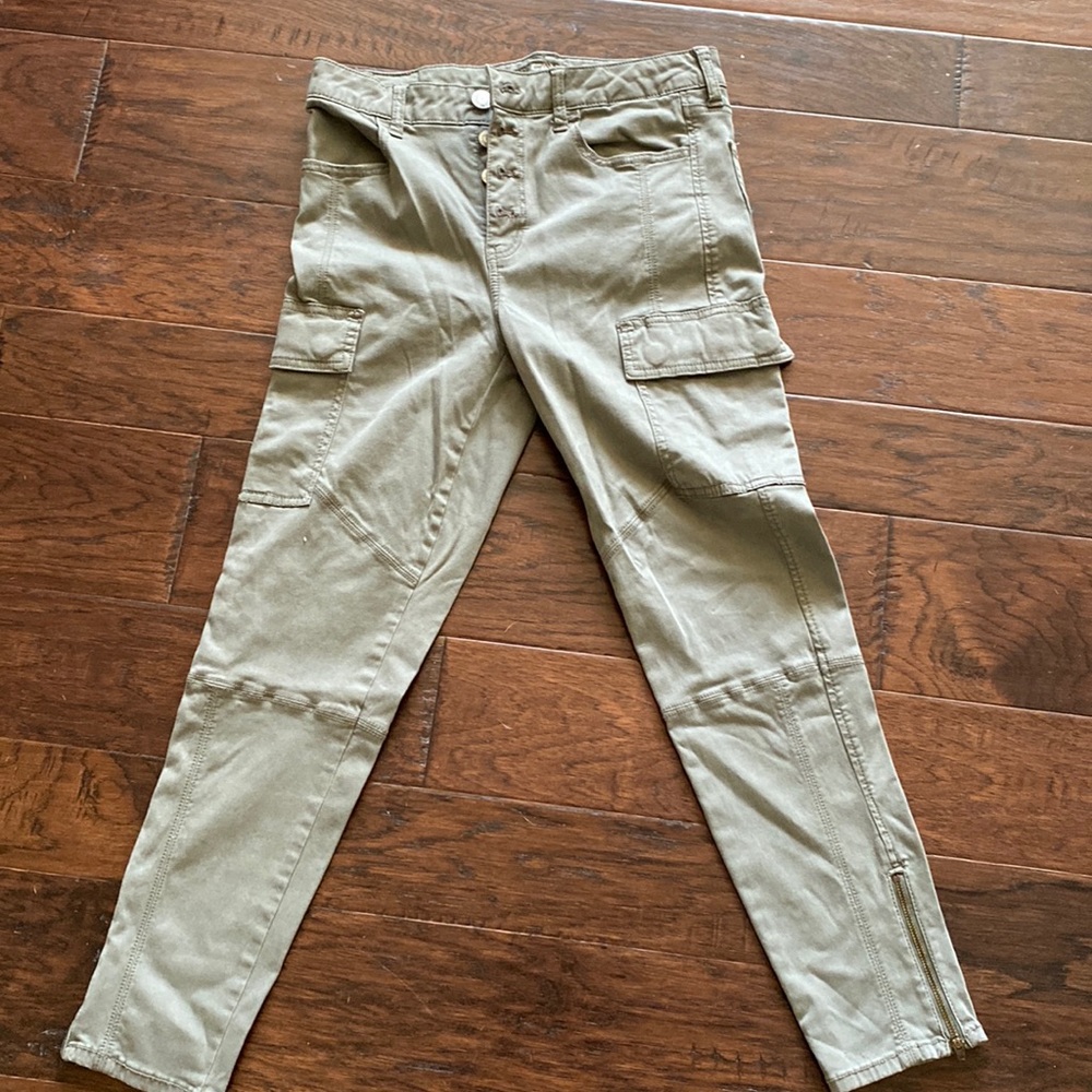 American Eagle Cargo Pants Button Down. Zippers E… - image 1